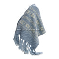 Girl's Knitted Jacquard Button Wrap Warm Scarf